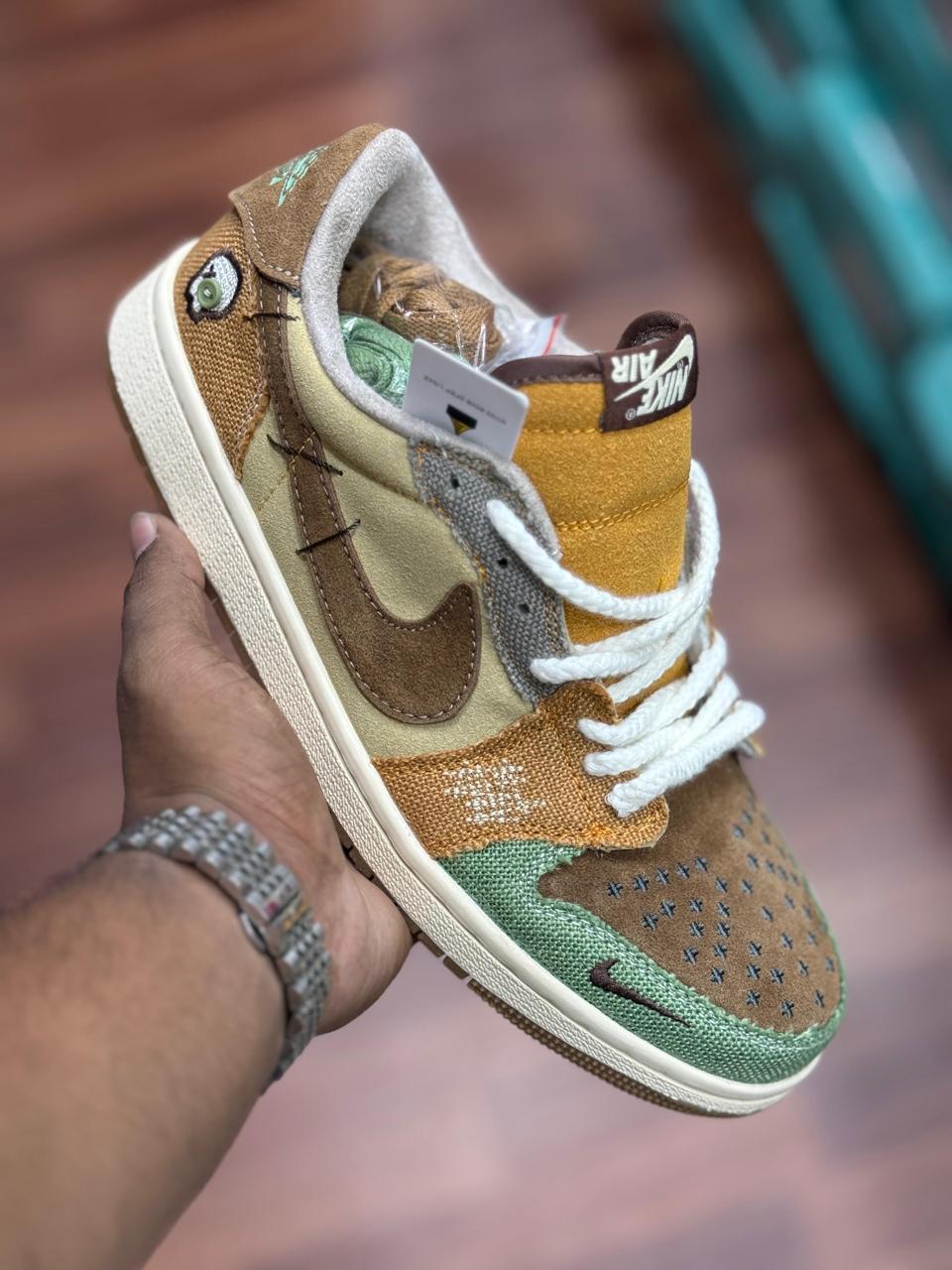 Jordan x Zion Williamson Air Jordan 1 Low OG "Voodoo" sneakers [NOTE-- MASTER COPY]