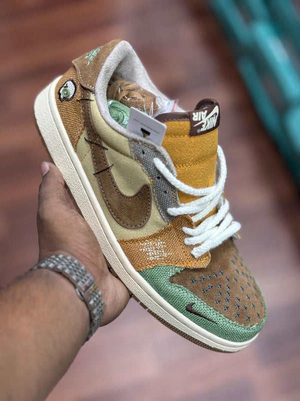 Jordan x Zion Williamson Air Jordan 1 Low OG "Voodoo" sneakers [NOTE-- MASTER COPY]